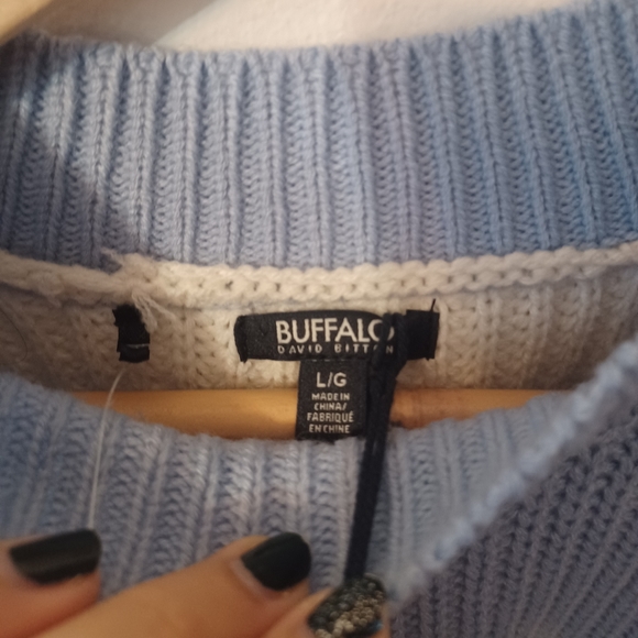⛔️SOLD⛔️🆕️NWT Buffalo by David Bitton Tricolor Knit Sweater - Picture 14 of 16